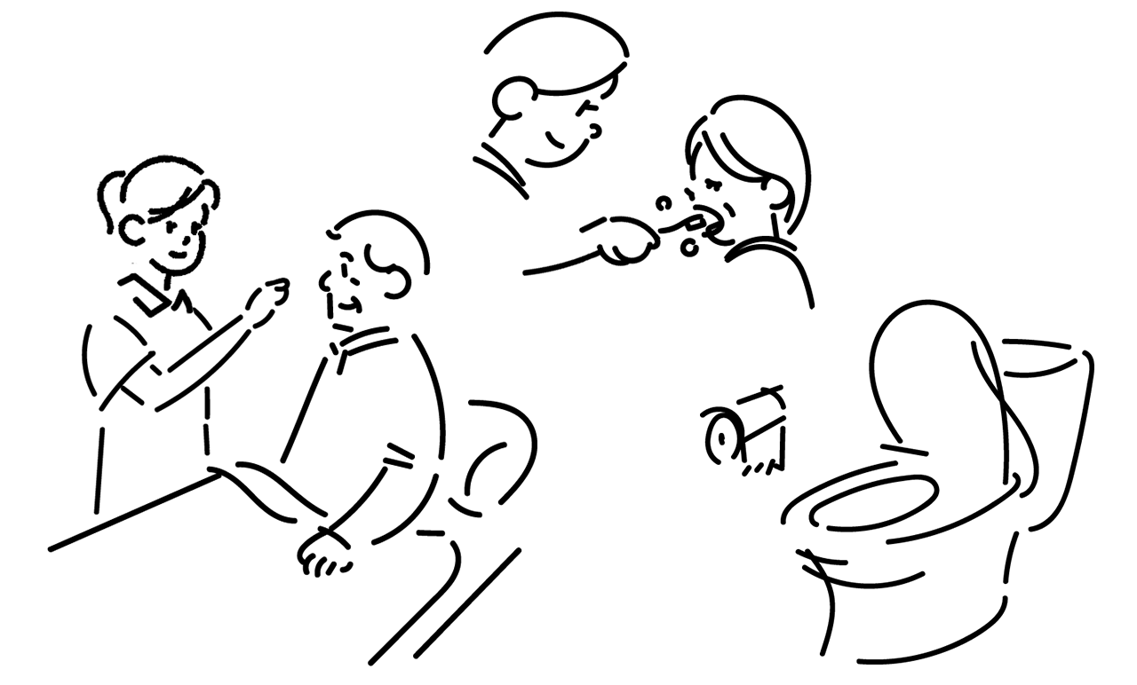 排泄介護＆食事介助＆歯磨き